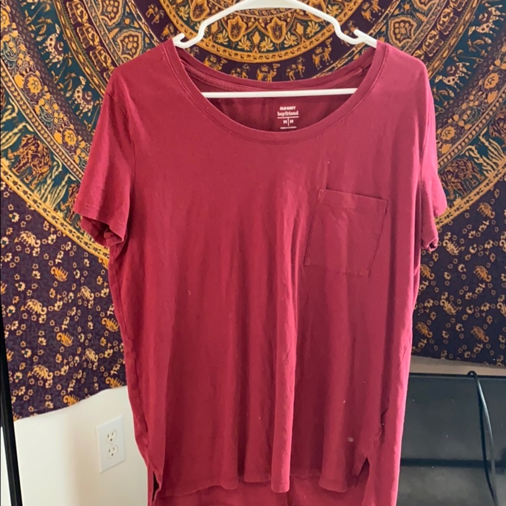 Old Navy Maroon Basic Tee
